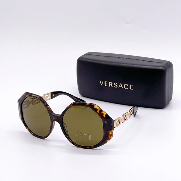 New Versace Havana Gold Acetate Sunglasses main image 6